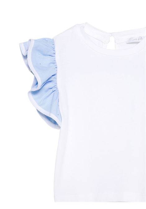 T-shirt con volants U+E' BY MISS GRANT | UE2161LA AZ